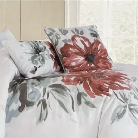 EUC Cynthia Rowley Floral Duvet & Shams Set King Classic Coastal Cottagecore - Picture 1 of 9